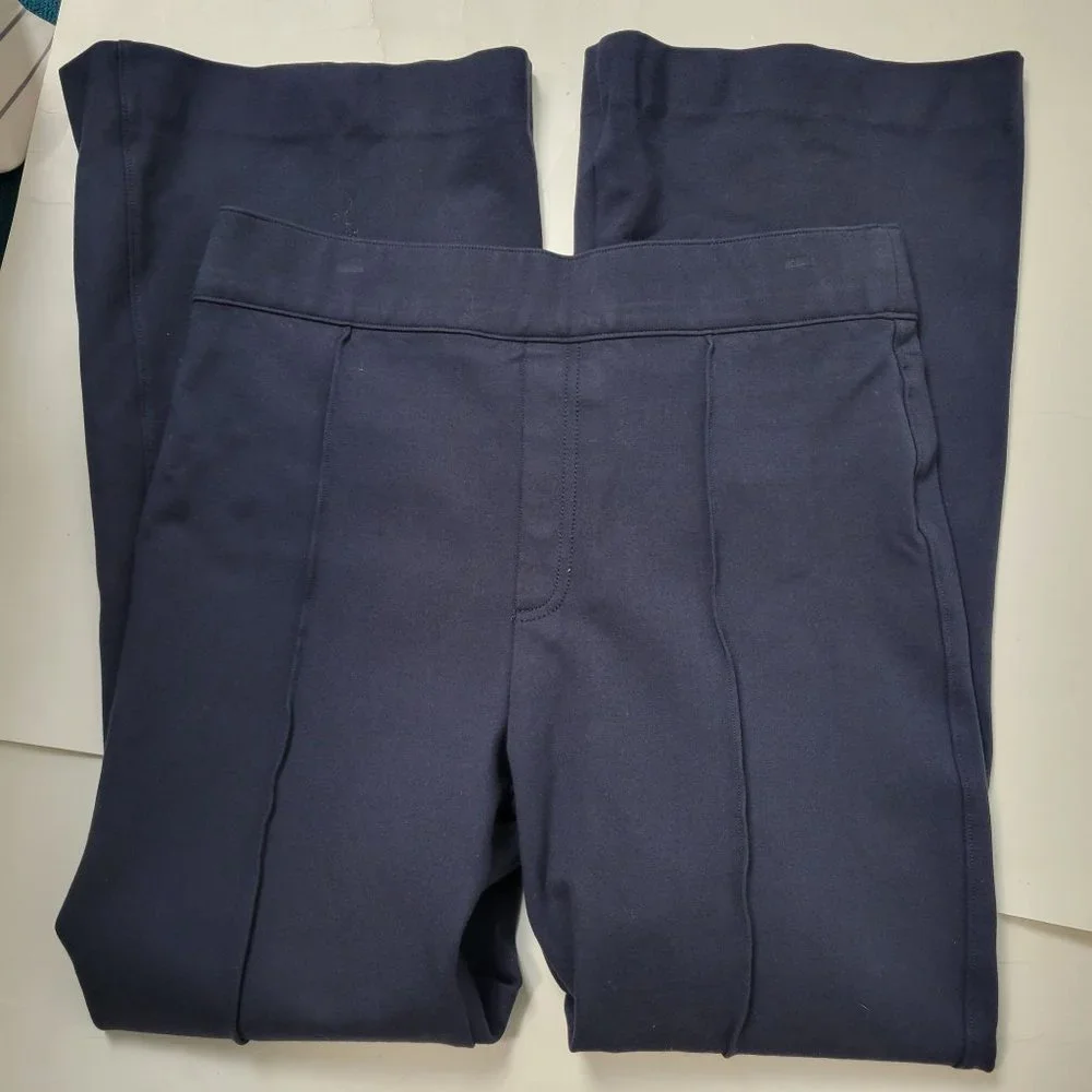 Spanx The Perfect Hi-Rise Flare Ponte Pants Navy Shapewear Size L Petite - Picture 3 of 10